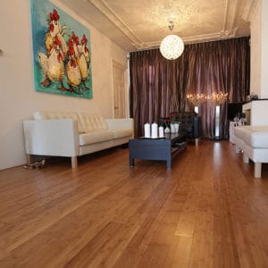 Bambusparkett Massivstab Purebamboo Breitlamelle gedämpft matt lackiert