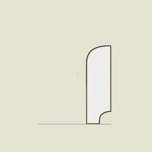 Bambus Sockelleiste Hochkantlamelle naturhell white matt lackiert 50/15